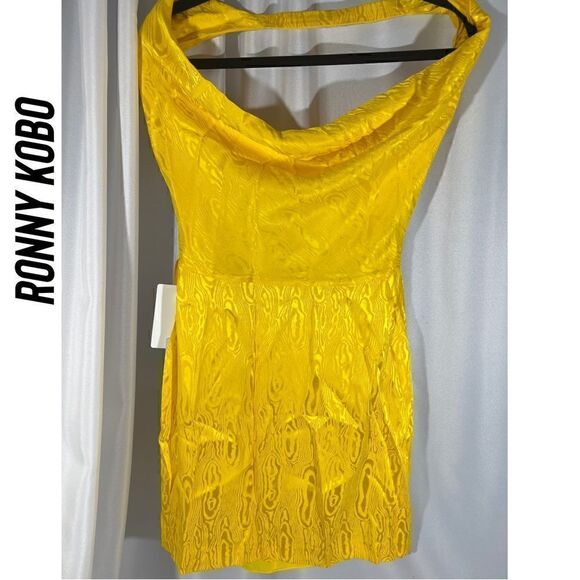 RONNY KOBO FOR FREE PEOPLE MARISSA MINI DRESS IN LEMON NWT MEDIUM - Picture 7 of 15